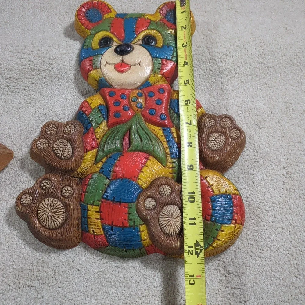 Foam Craft 1970s 2 Rocking Horses & Bear Patchwork & Clown Wall‎ Hanging Nursery